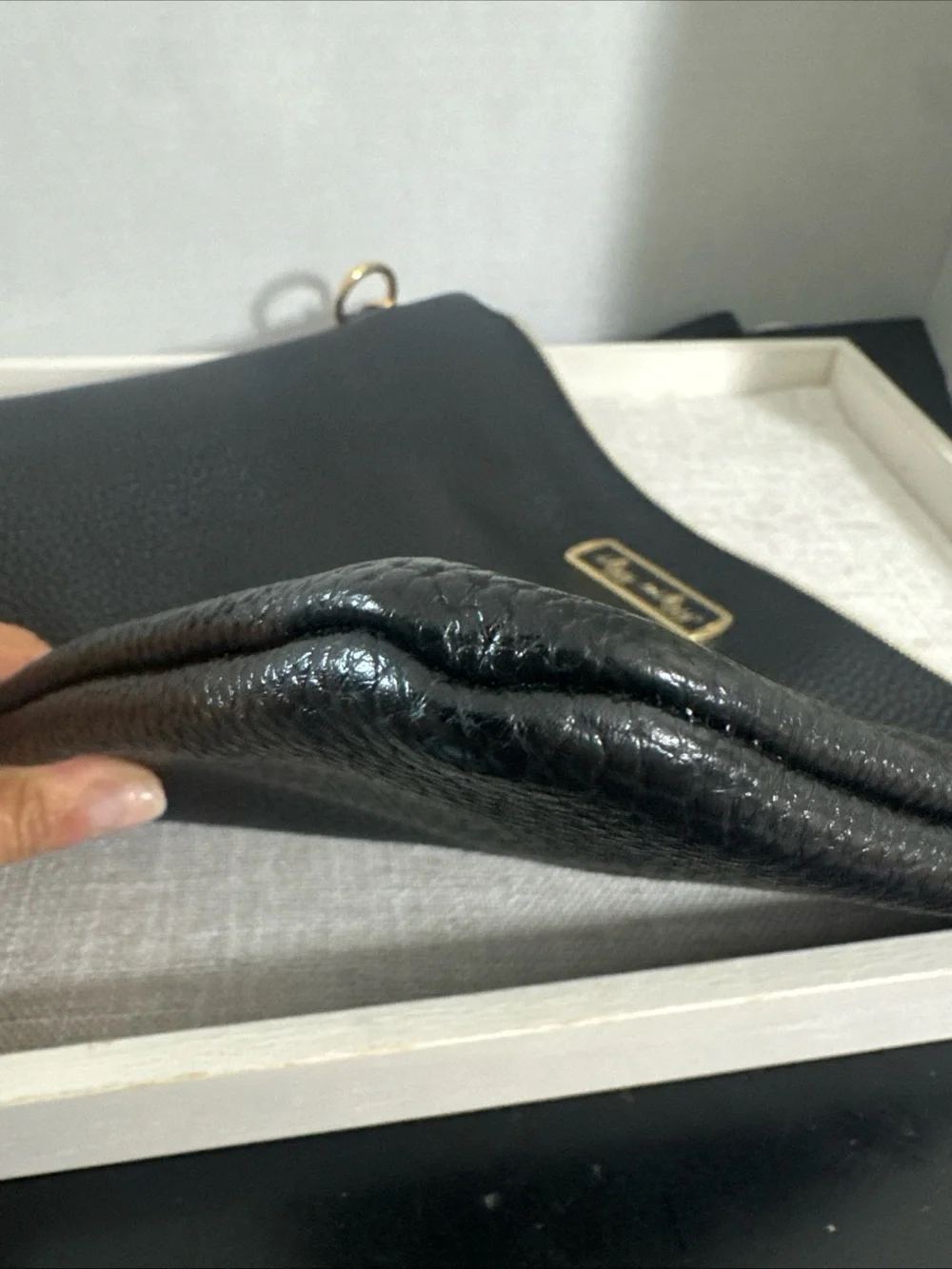 Itzy Bitzy Dialer Bag Clutch Black Pebble Wristlet